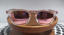Blenders Keep A Breast Polarized Sunglasses Women  s Pink  Clear Frames Unisex