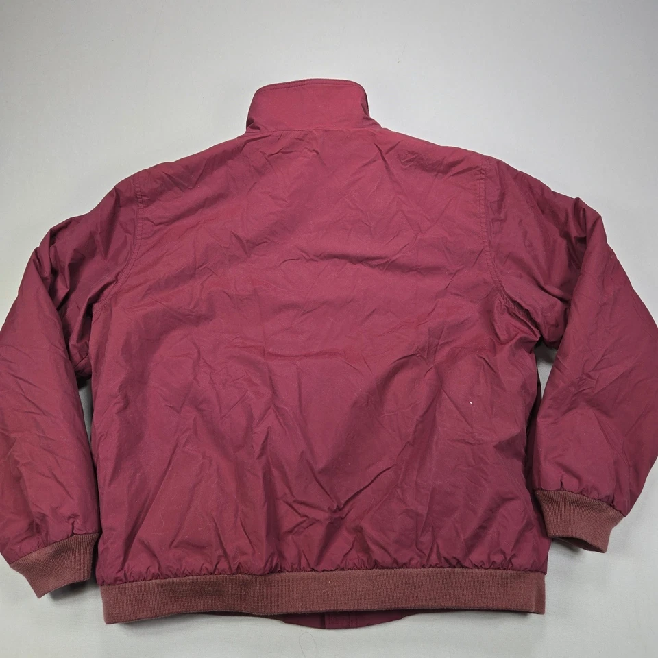 LL Bean Red Fleece Lined Bomber Jacket Mens XL Regular Insulated Thinsulate - Image 2 of 4
