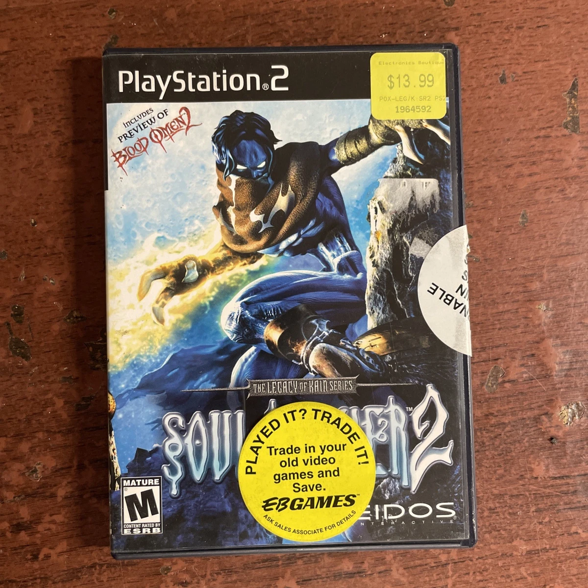 Soul Reaver 2 PS2 – Boîte Et Manuel Seulement – Pas De Jeu – Bon état