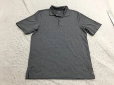 C9 Champion Duodry Golf Polo Shirt Mens M Medium Heather Gray 1/4 Button Short