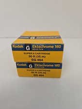 2x Vintage Kodak Ektachrome Super 8 160 Color Movie Film Type G 50ft EG464