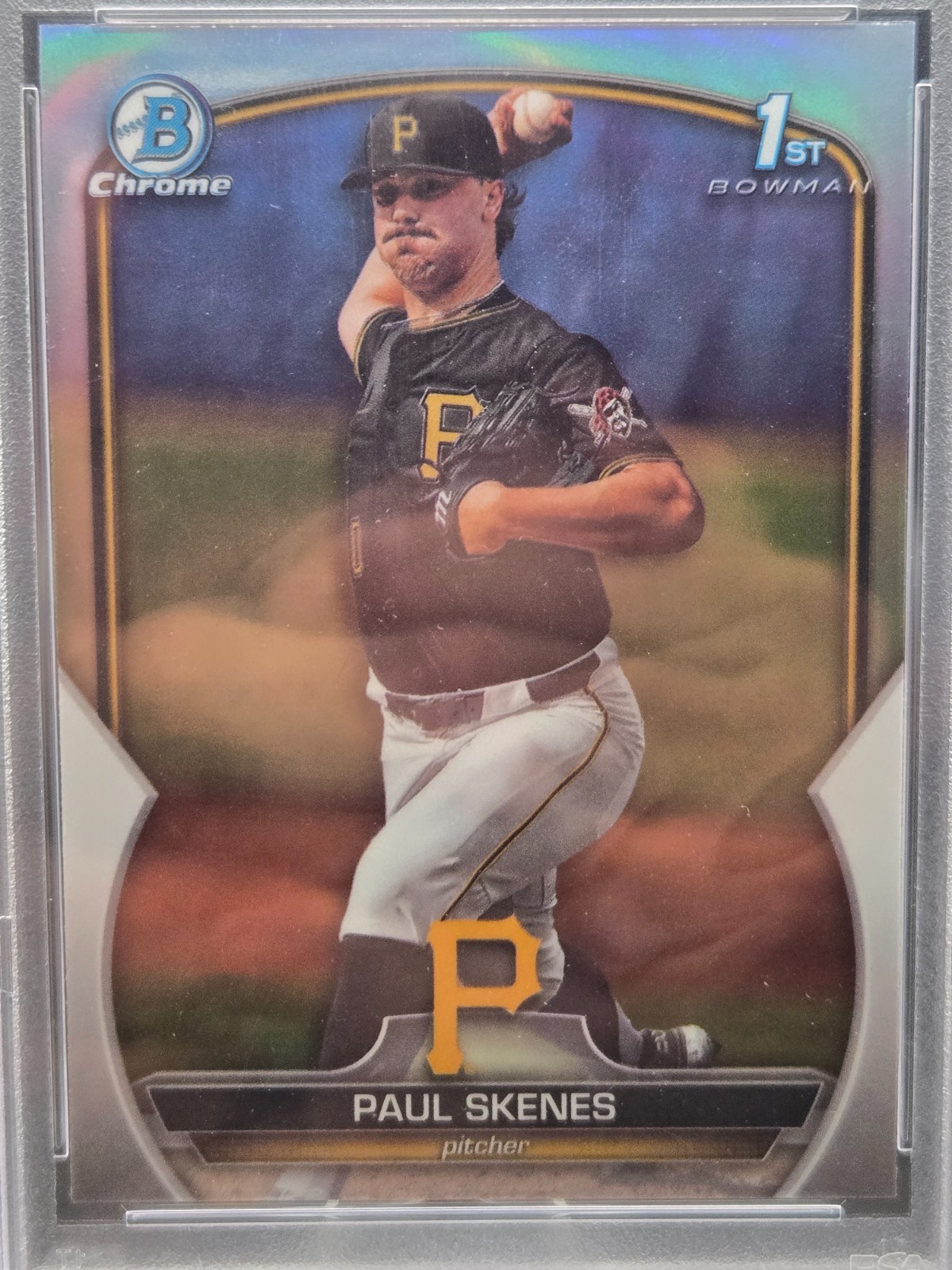 2023 BOWMAN DRAFT CHROME-REFRACTOR #BDC14 PAUL SKENES PSA 9 view 2