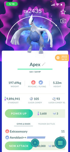 Purified Apex Lugia