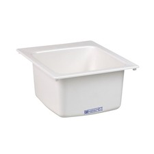 Fregadero utilitario Mustee 11 de fibra de vidrio de un solo cuenco 20x17x10 blanco