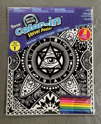 Vintage Color In Velvet Poster 16x20 USA DIY Kit With 8 Markers Astrology New