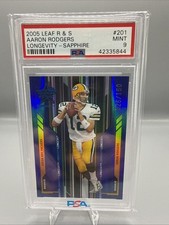 2005 Aaron Rodgers Rookies & Stars Sapphire RC PSA 9 /150 POP 3, 1 Higher!