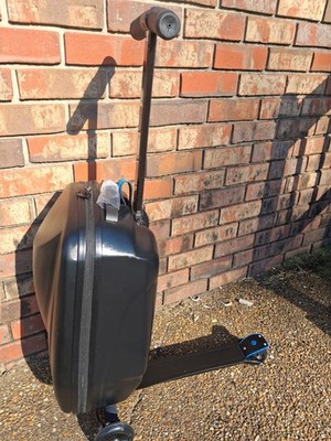 Scooter Case Luggage Suitcase Travel Bag Rolling Folding Brake 3 Wheel Hardshell
