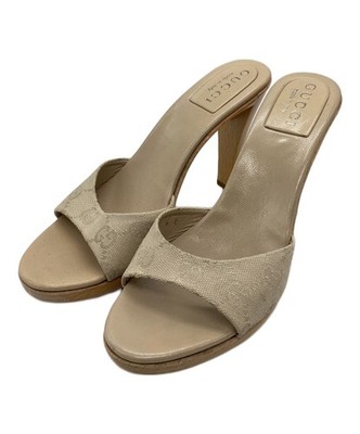 GUCCI Sandals Women's Size 6 Beige Cloth