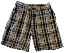 2008 GYMBOREE OUTLET BOYS Safari Outback Plaid Bermuda Shorts 5 Yrs Brown