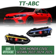 TT-ABC LED Headlight For Honda Civic 11Th GEN 2022-2024 2025 DRL+ Blue Animation