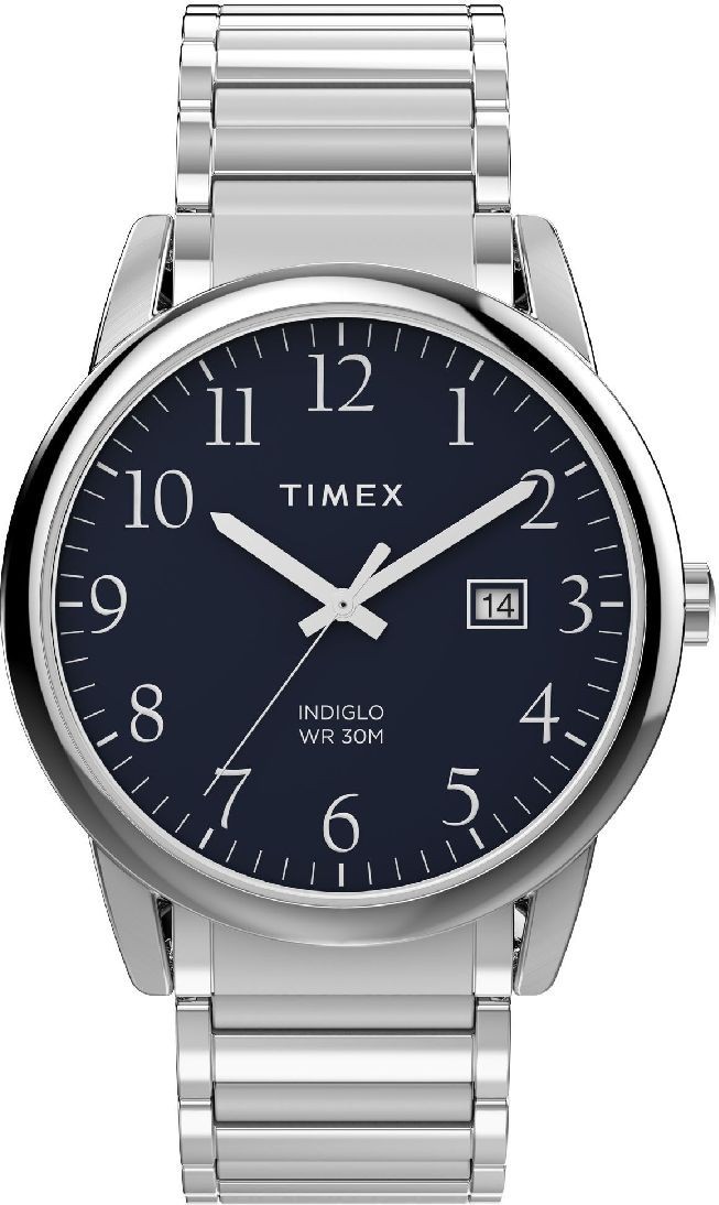 Timex Easy Reader Stainless Steel Expansion Band Watch Indiglo Easy Reader 35mm Expansion Band Watch - T2H311 | Timex US main image 4