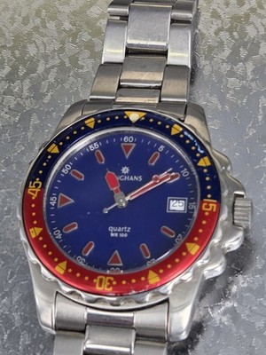 Junghans Quartz Wr 100 Uhr Pepsi Zifferblatt