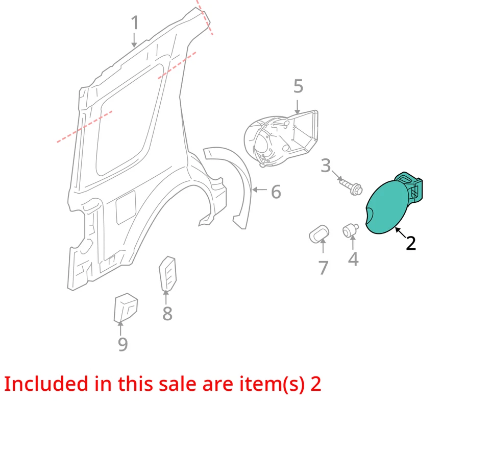 Fuel Tank Door FORD FREESTYLE 05 06 07 Foto 3 de 4