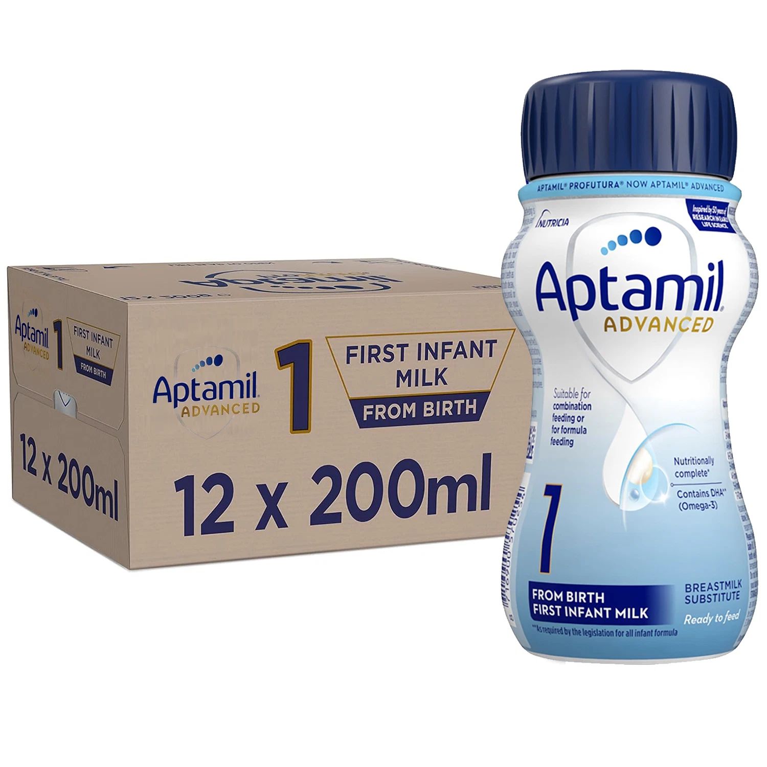 12 x 200ml Aptamil Advanced 1 First Infant Baby Milk Suitable From Birth
Opens in a new window or ta