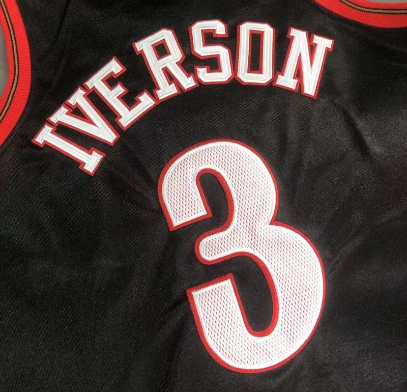 Philadelphia 76ers Allen Iverson 3 NBA vintage black basketball jersey - product detail image 6