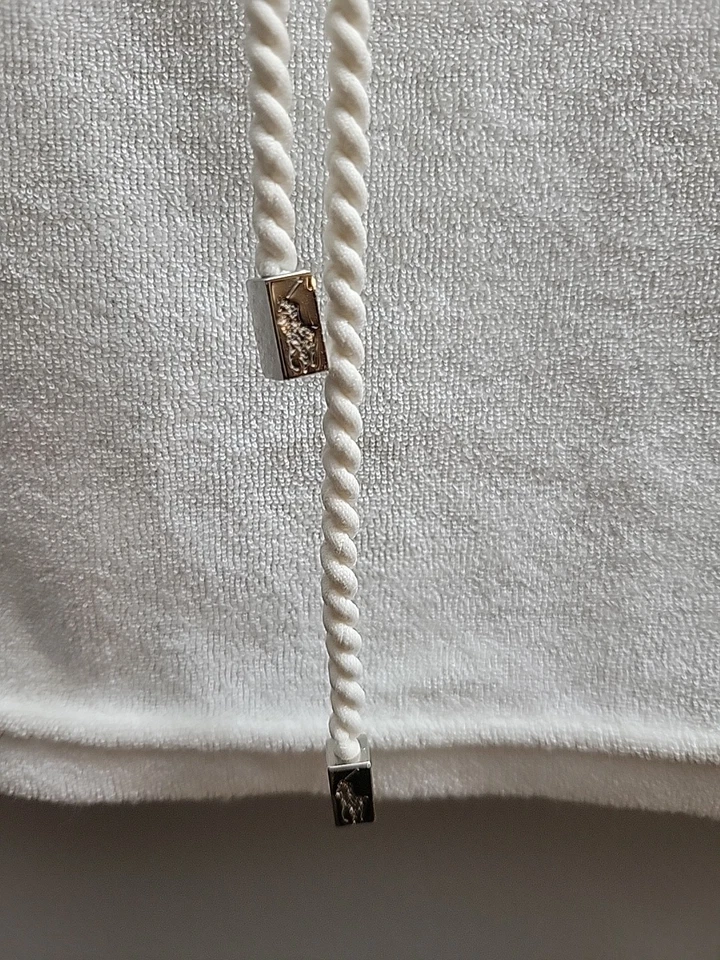 RALPH LAUREN Terry Cloth Swim Cover Up Mini Dress White Medium Black Label - Image 4 of 4