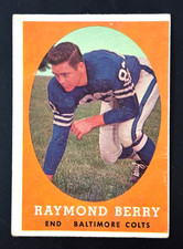 Vintage 1958 Topps Raymond Berry #120 Baltimore Colts HOF VG/EX no crease 1A