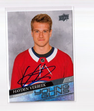 HAYDEN VERBEEK autographed '20/21 MONTREAL CANADIENS 