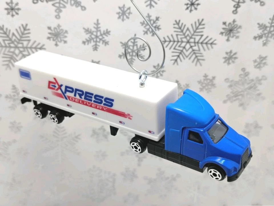 Remolque tractor fundido a presión 1:64 adorno navideño personalizado semirremolque 18 ruedas Foto 4 de 4