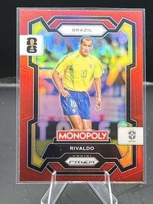 #21 Rivaldo 2026 Panini Monopoly FIFA World Cup Red Prizm Brazil