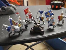 Safari LTD 2" Medieval Knights & War Horse Figures PVC Toy Lot of 10 pieces