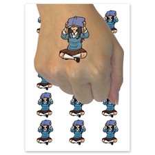 Girl Student Studying Book School Temporary Tattoo Water Resistant Fake Body Art