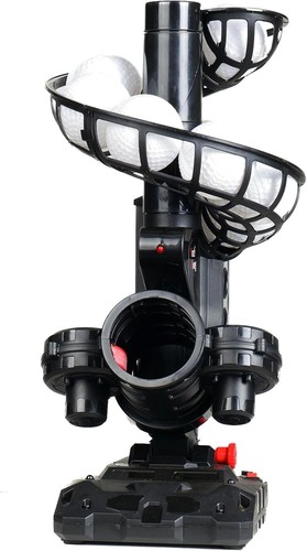 Furlihong 388BH Baseball Pitching Machine Black 4-Adjustable Angle for Beginner