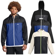 Mens Waterproof Jacket Under Armour Full Zip Hooded Coat Stormproof Coldstrike