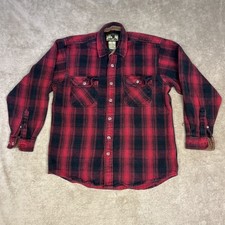 Field Stream Shirt Mens Size M Red Plaid Flannel Long Sleeve Casual Outdoors
