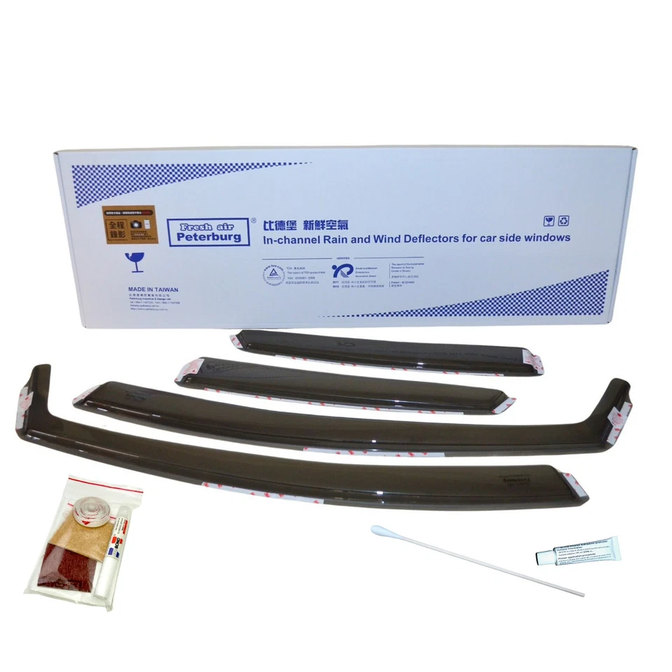 PARA TOYOTA PRIUS 1.8 2009-2015 PROTECTORES DE LLUVIA EN CANAL DEFLECTOR DE VIENTO 4 PIEZAS Foto 3 de 4