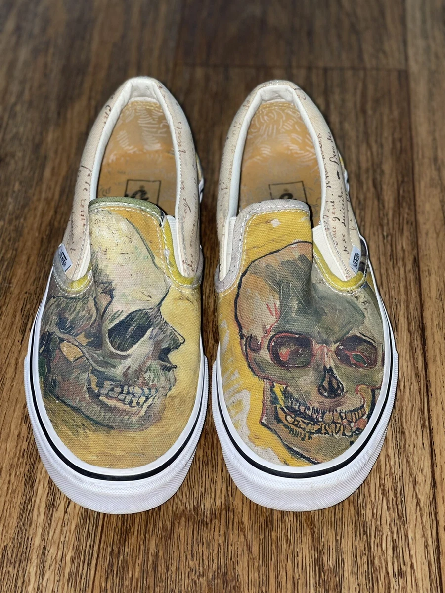 Vans skull slip ons van cheap gogh