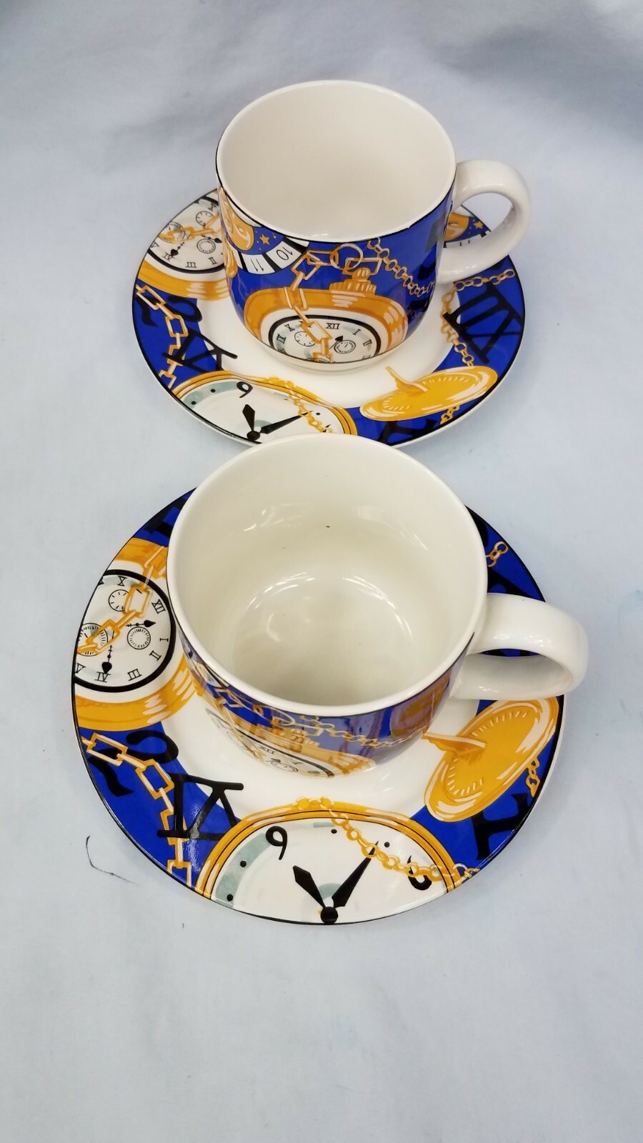 Vintage Vitromaster Time Piece 1993 Cup & Saucer - Set of 2 (4 pieces) Excellent