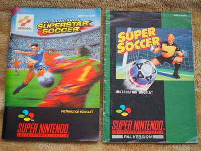 Snes Int Superstar Soccer Super Soccer Instruction Book Original Ebay