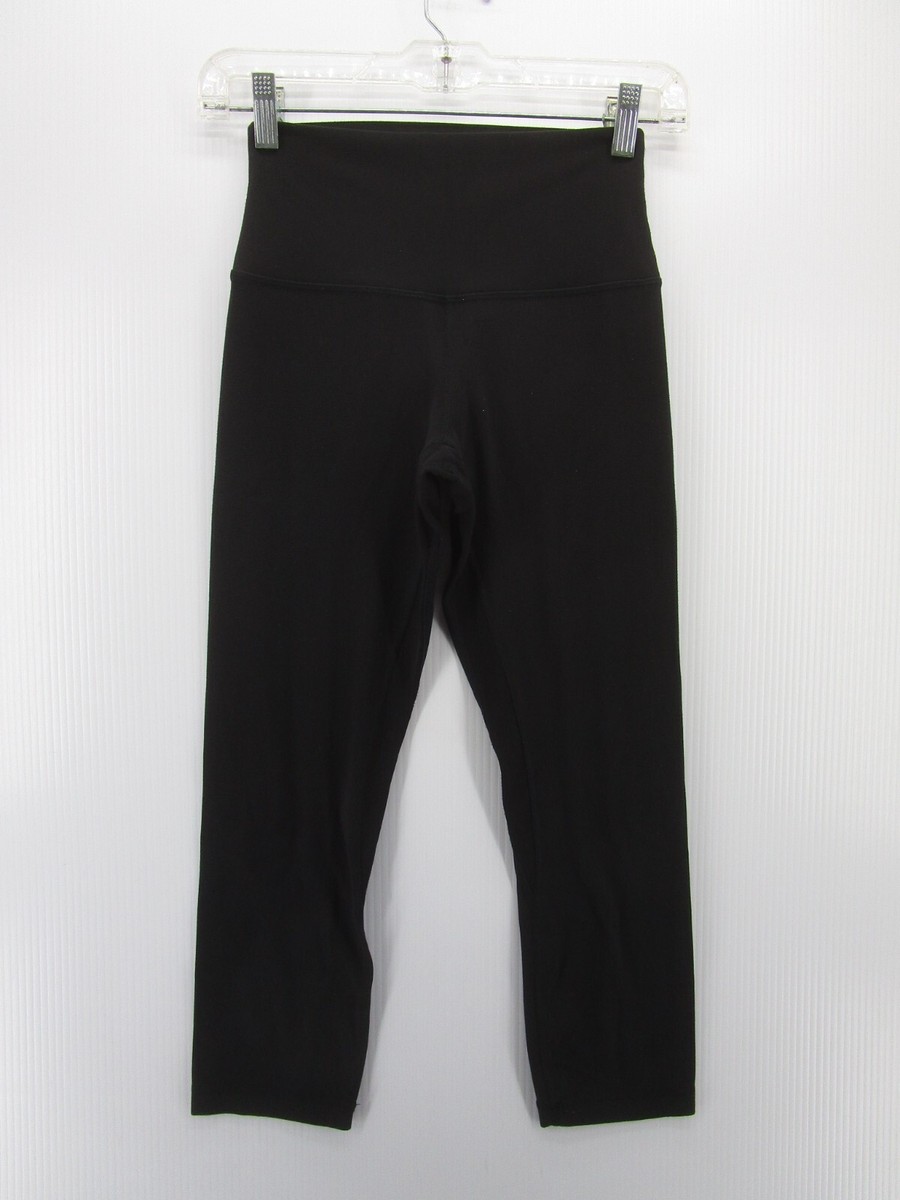 Lululemon Leggings Women Black Pull On Pants Compression Crop Running Yoga