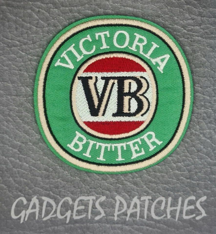 VB Beer Patch Australia Harley Davidson Vest Iron Sew On Biker - image 2 of 2