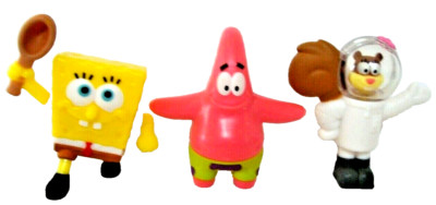 McDonalds Happy Meal Toys SpongeBob, Patrick, Sandy - 2021 Lot Of 3