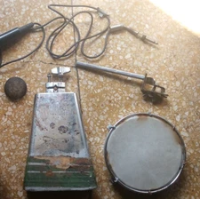 Vintage Brazilian Percussion LP Gon Bops Alex Acuna Drum Microphone Lot