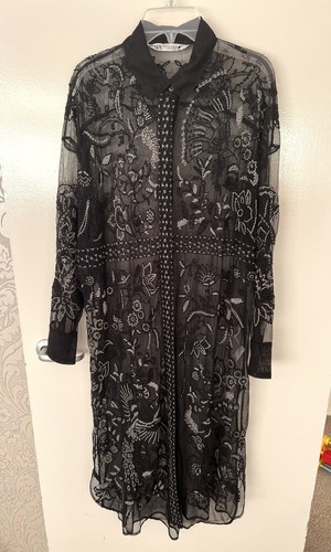 Zara Embroidered Dress Size XS