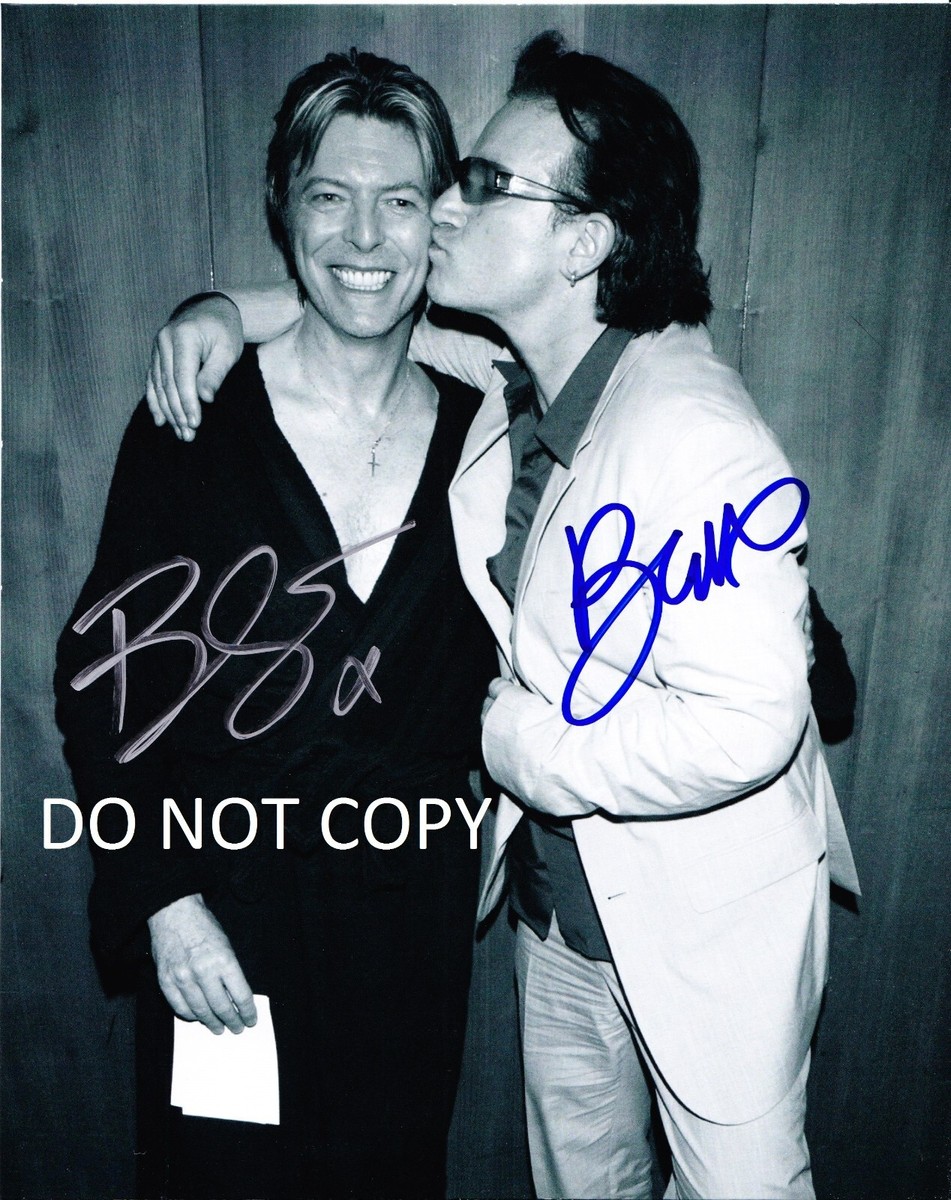 貴重 U2 Bono 直筆サイン 2018年 DAVID BOWIE & BONO U2 Autographed 8x10 Signed Reprint Photo !! | eBay
