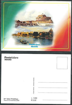 2000 ITALY POSTCARD POST SALON PHILATELIQUE PARIS - D