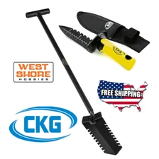 CKG Heavy-Duty Metal Detecting Shovel & Serrated Digger - FREE DIGGER HOLSTER!