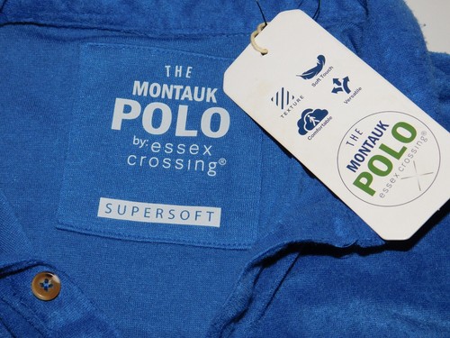 ESSEX CROSSING MANTAUK POLO SHIRT CASUAL POCKET CHAMOIS COBALT BLUE Men's M NEW - Picture 8 of 9