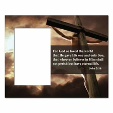 John 3:16 Decorative Picture Frame - Holds 4x6 Photo