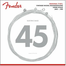 Fender 7150ML Pure Nickel Long Scale Bass Guitar Strings, Medium Light 45-100
