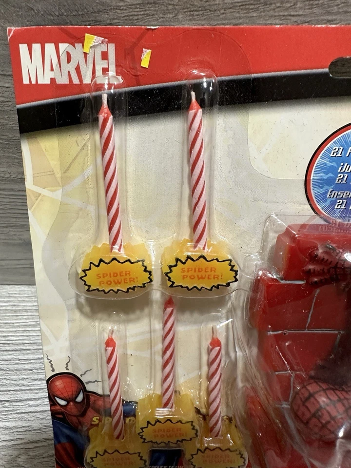 Juegos de adornos para pasteles de velas Wilton Marvel Spider Sense - 1 juego Foto 2 de 4