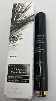 KORRES Black Pine 3D Eye-Lift Super Serum Under Eye Serum for Dark Circles 15 Ml