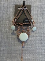 Pilgrim Elegant Necklace Rose Gold Grey Blue Stones Pendant Womens Jewelry New