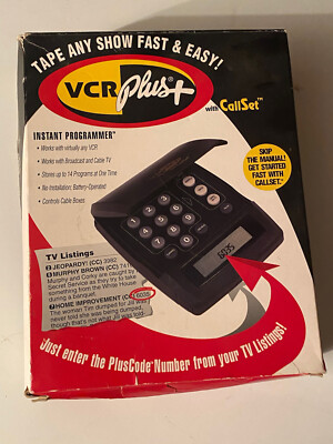 VCR Plus Instant Programmer With Call Set