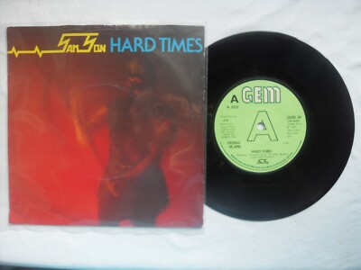 SAMSON HARD TIMES GEM RECORDS UK 7'' VINYL SINGLE in PICTURE SLEEVE - NWOBHM