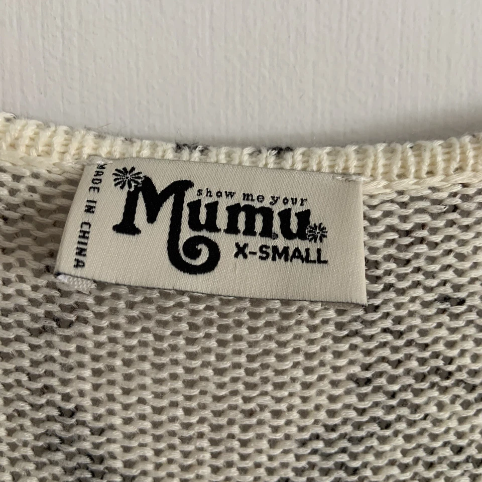 Show Me Your Mumu Mujer Talla XS Calce Relajado Estampado Serpiente Cuello en V Suéter Tejido Top Foto 3 de 4